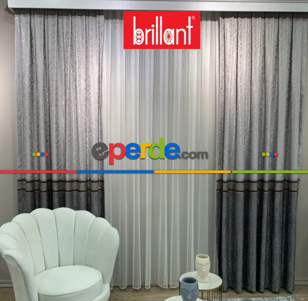 Yatak Odası - Brillant Perde Livabonarperde Yeni Tasarım Desen Renkl Fon Perde Yan Perde Kanat Perde
