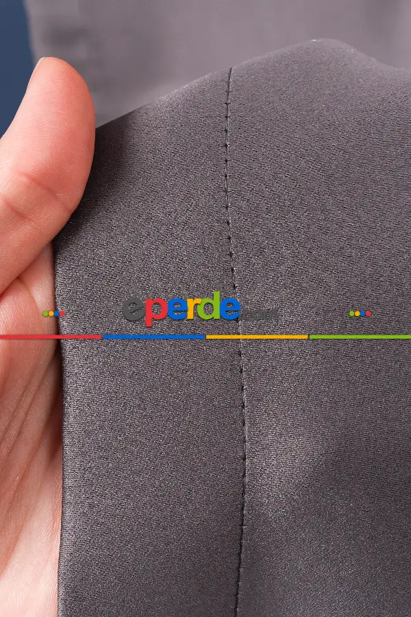 Yatak Odası - Füme- Antresit % 100 Işık Geçirmez Blackaut Fon Perde