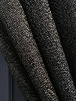 Salon Perdesi - Gerçek Hasır Dokuma Salon Fon Perdesi 2021 Elite Series- Kahve Koyu