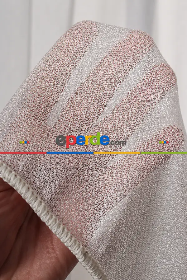 Ekru Düz Tül Perde Ütü Istemez