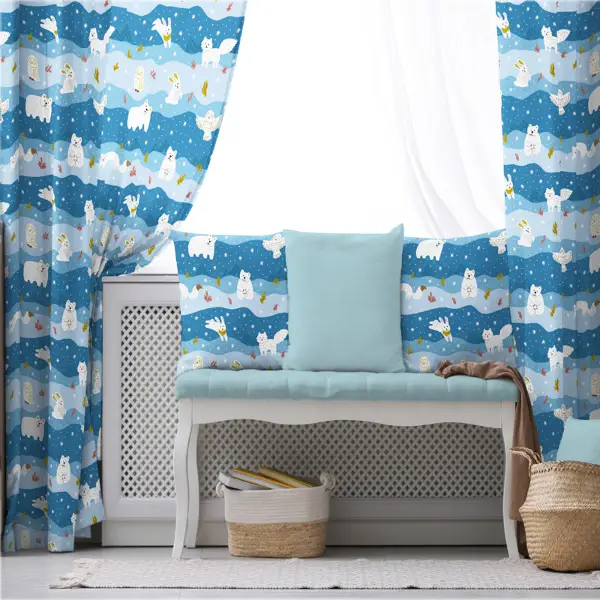 Çocuk Odası Fon Perde Evim 677 Kumaşı Kalındır Duck Bezi Değildir