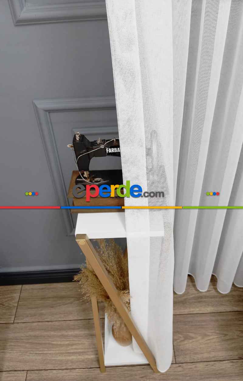 Brillant Buzlu Sade Düz Tasarım Model Tül Perde