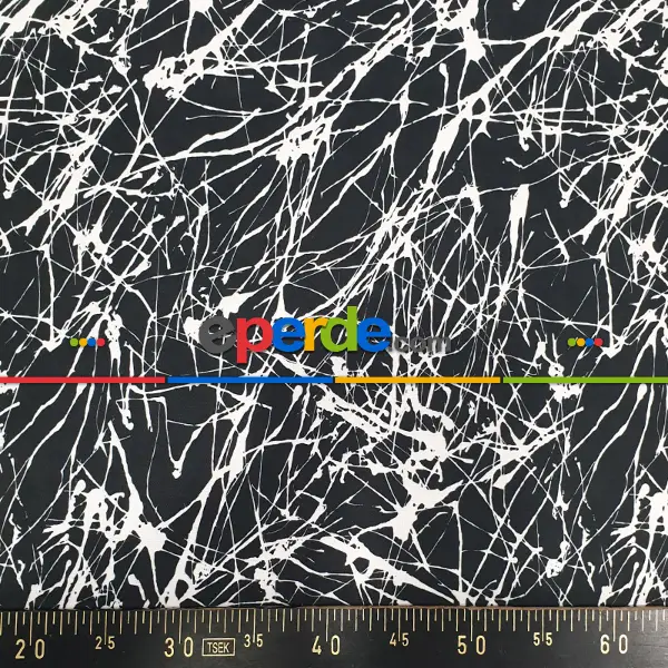 Yatak Odası - Siyah Beyaz Çizgi Desenli Fon Perde Evm717 Kumaşı Kalındır Duck Bezi Değildir- Siyah-Beyaz