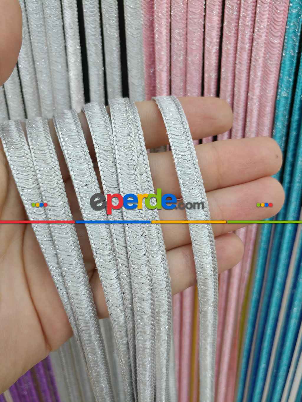 Gri Rengi İp Perde İpek Koza Serisi- Gri-füme-antrasit-gümüş