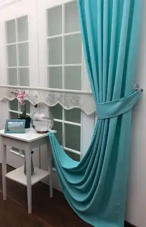 Turkuaz Renk Düz Fon Perde- Turkuaz Yeşili Ara Renk-turkuaz