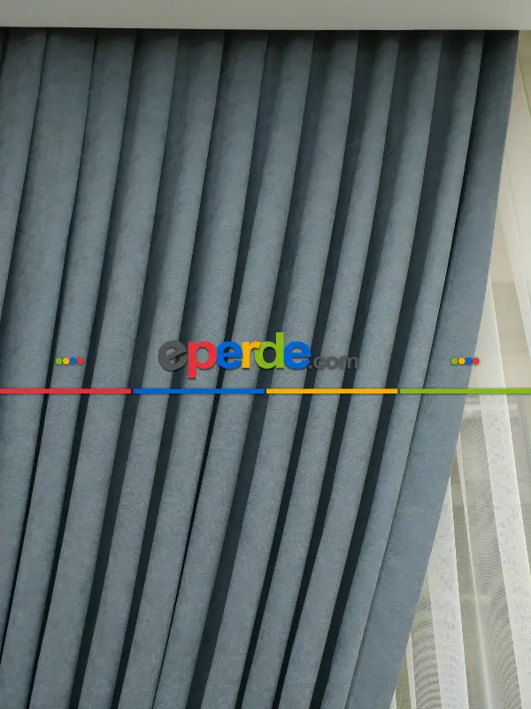 Gri Rengi Düz Fon Perde Dökümlü Birinci Kalite 300 Cm Geniş En Daha Hesaplı- Gri-füme-antrasit