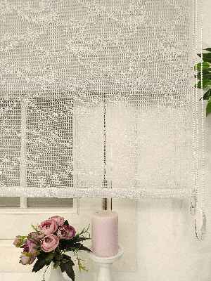 Çiftli Sistem Tül Stor Beyaz Örme Tül 2029- Beyaz