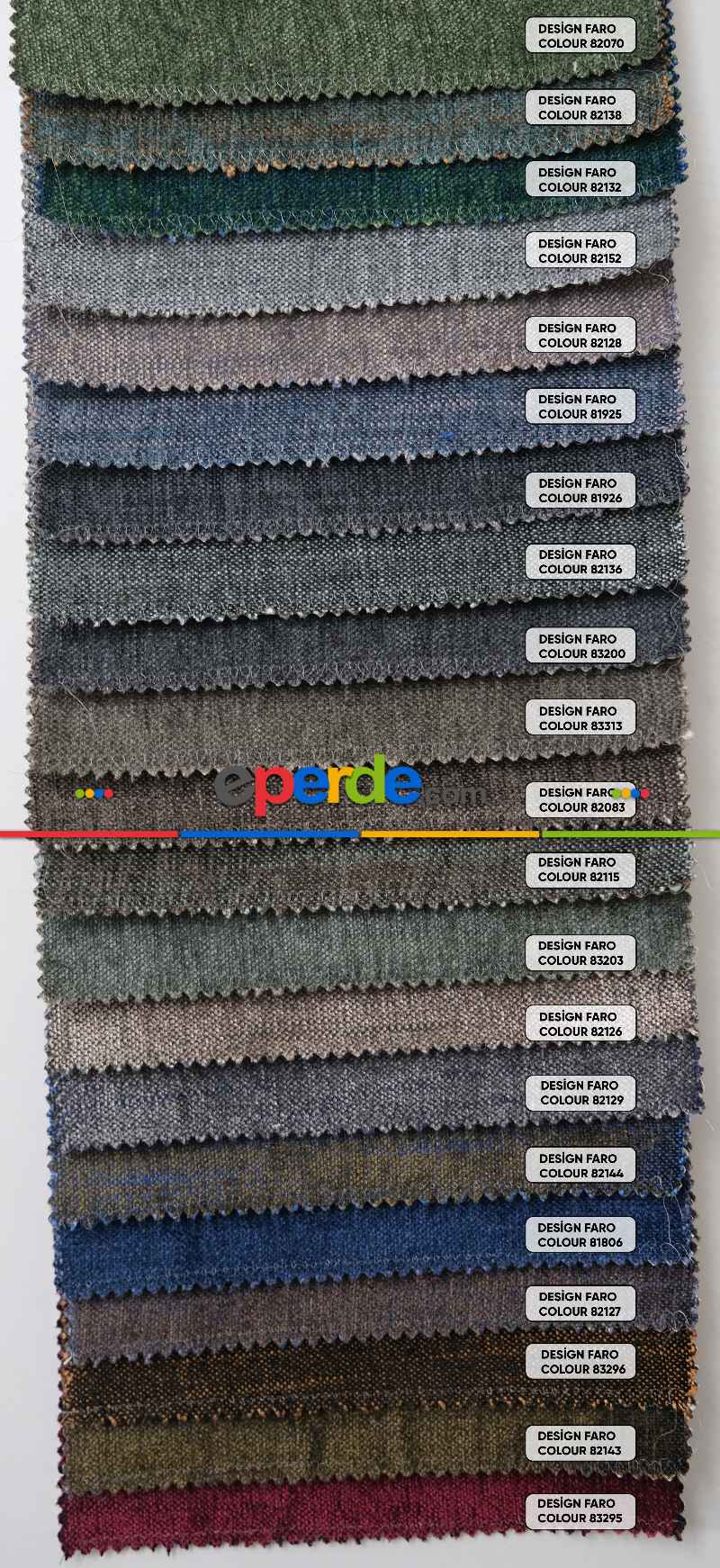 Dökümlü Şönil Fon Perdelik Kumaş 42 Renk Seçeneği