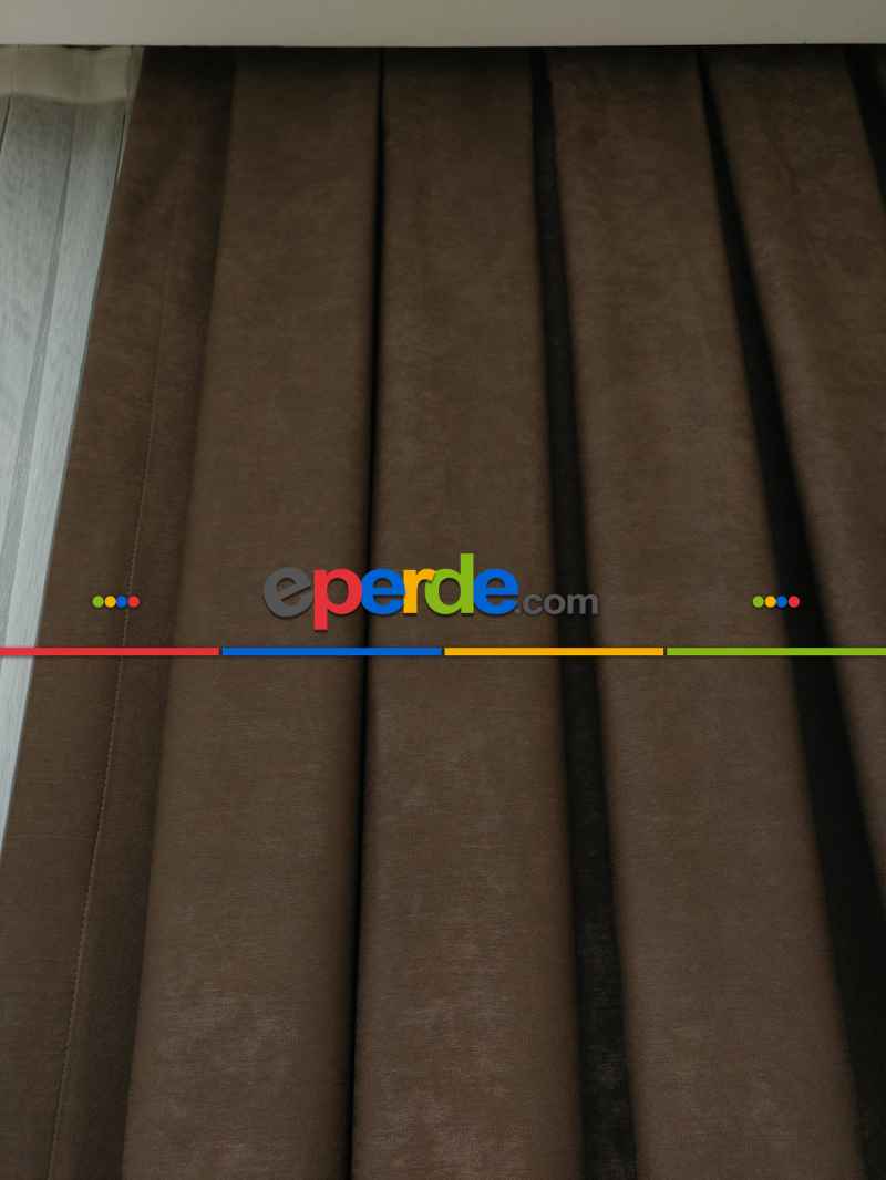 Soft Açık Kahve Fon Perde (150)- Kahve Açık