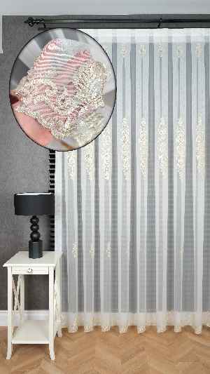 Brillant Gold Nakış İşlemeli Tül Perde Yeni Şehrazat