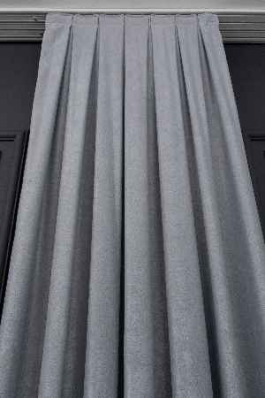 Gri Desenli Pano Fon Perde