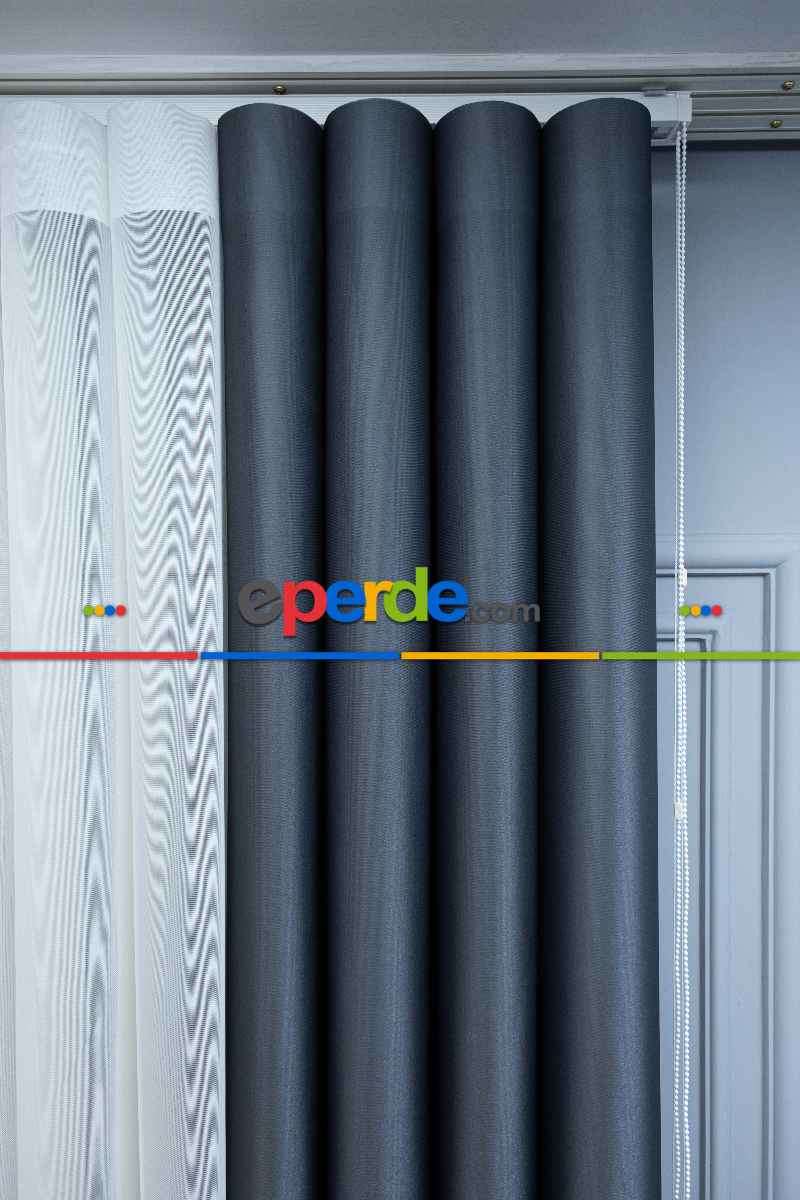 Lens Akıllı Dikey Tül Perde Koza-32- Çok Renkli 2