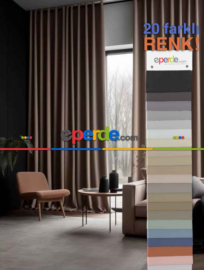 %100 Karartma (blackout) Fon Perde - Ağır Gramajlı Premium Kalite Serisi
