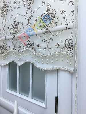 Damask Desen Çiftli Sistem Stor Perde 65891145- Kahve Koyu