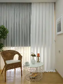 Soft Beyaz Fon Perde Geniş En (285)- Beyaz