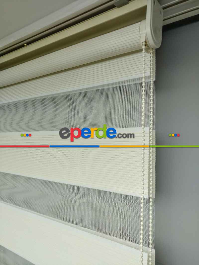 Mutfak - 2021 Sezonu - Zebra Perde - Micro Plise Zebra Perde- Krem Açık