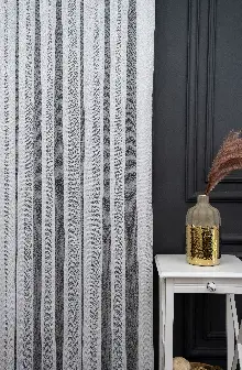 Yatak Odası - Spor Desen Fransız Dantel Tül Perde 