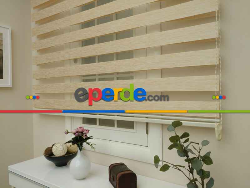 Oturma Odası - Zebra Perde -bambu Zebra (eco Serisi )- Kum Beji