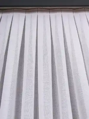 Hazel Beyaz-kahverengi Detaylı Keten Düz Tül Perde Gramajlı