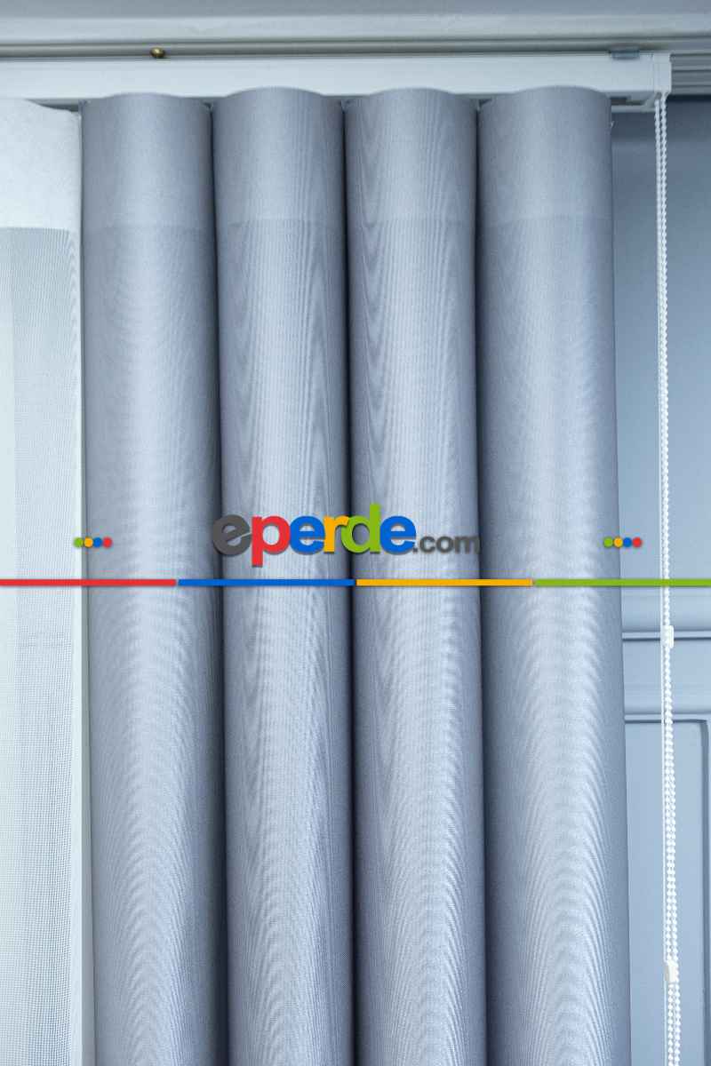 Lens Akıllı Dikey Tül Perde Versace-42- Çok Renkli 2