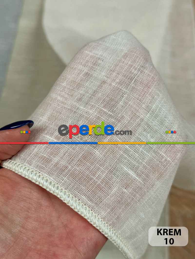 5 Renk İpek Keten Tül Perde, Premium Seri, Kurşunlu Tül