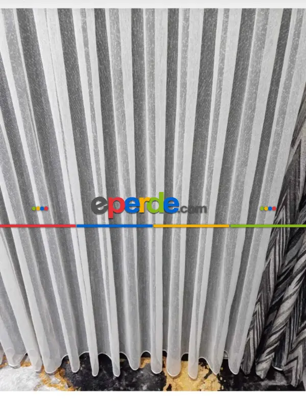 Ütü İstemeyen Şantuk Birinci Kalite Tül Ekru Renk Kırık Beyaz- Ekru - Kurşunlu Tül