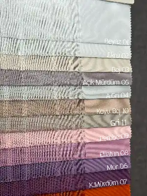 Brillant Akıllı Tül Perde, 20 Farklı Renkli Tül Dikey Zebra Perde 1. Kalite