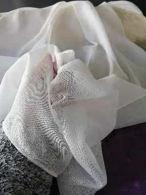 Bambu Versace Düz Tül - Ekru