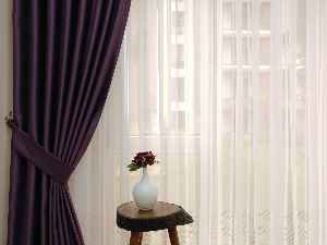 Mürdüm Blackout Düz Fon Perde- Mürdüm