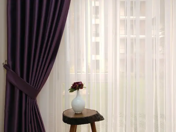 Mürdüm Blackout Düz Fon Perde- Mürdüm