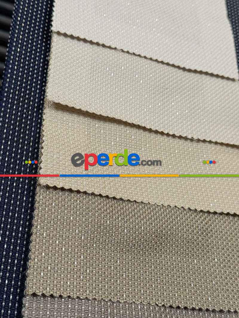 Oturma Odası - 9 Farklı Renk Simli Jakar Dokuma Fon Perde