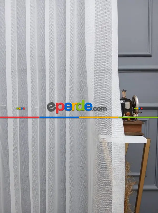 Salon - Exculusive Sedef Ütü İstemez Kırışmaz Sade Tül Perde