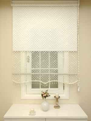 Oturma Odası - Çiftli Sistem Tülü Perdeks - Bzd 09- Beyaz