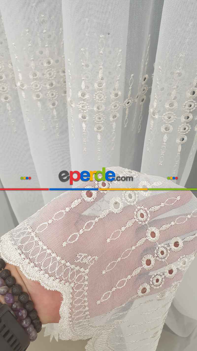 Taç Tül Perde Yeni Tasarım Guernica Tül