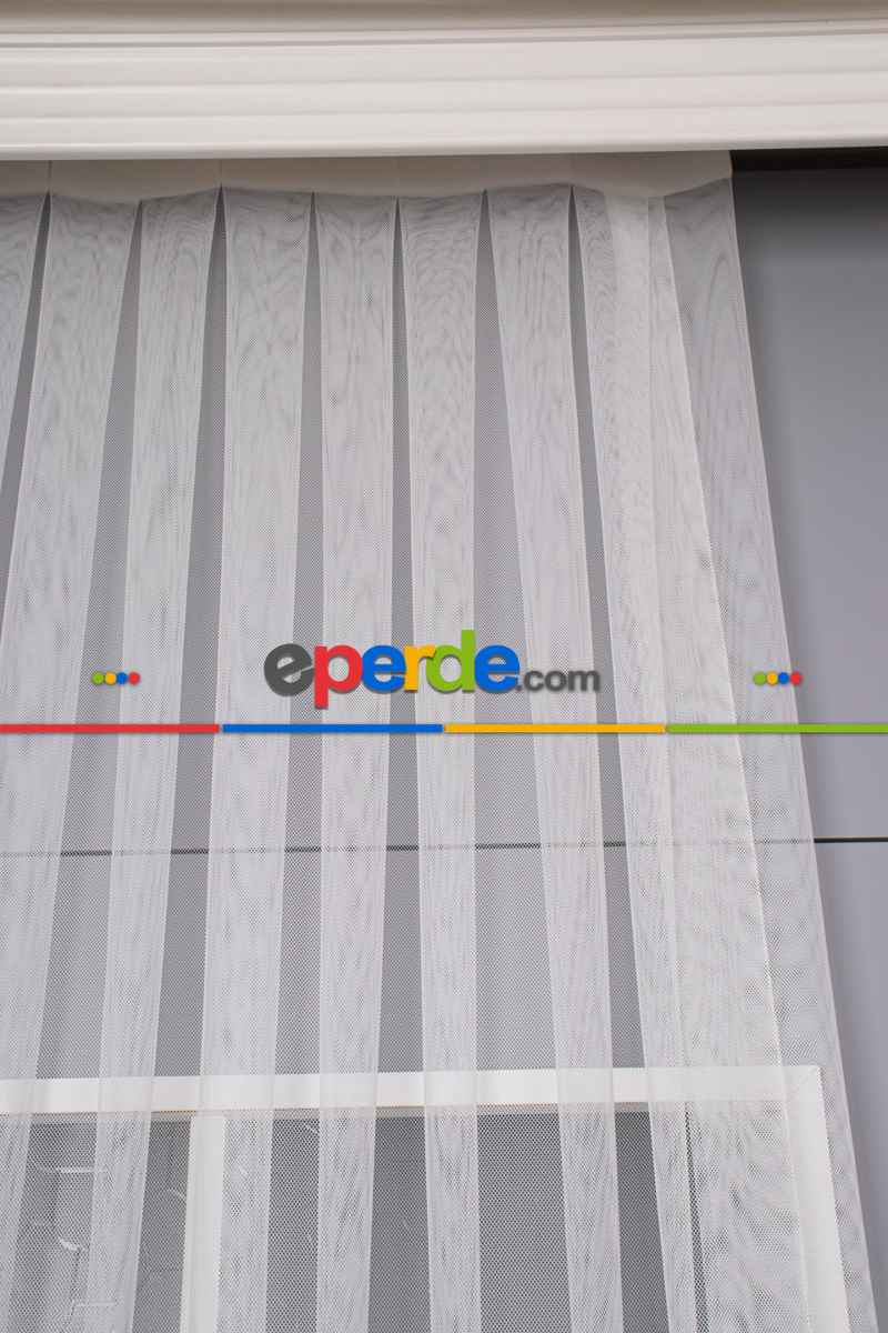 Yatak Odası - Ekru - Grek Düz Tül Perde