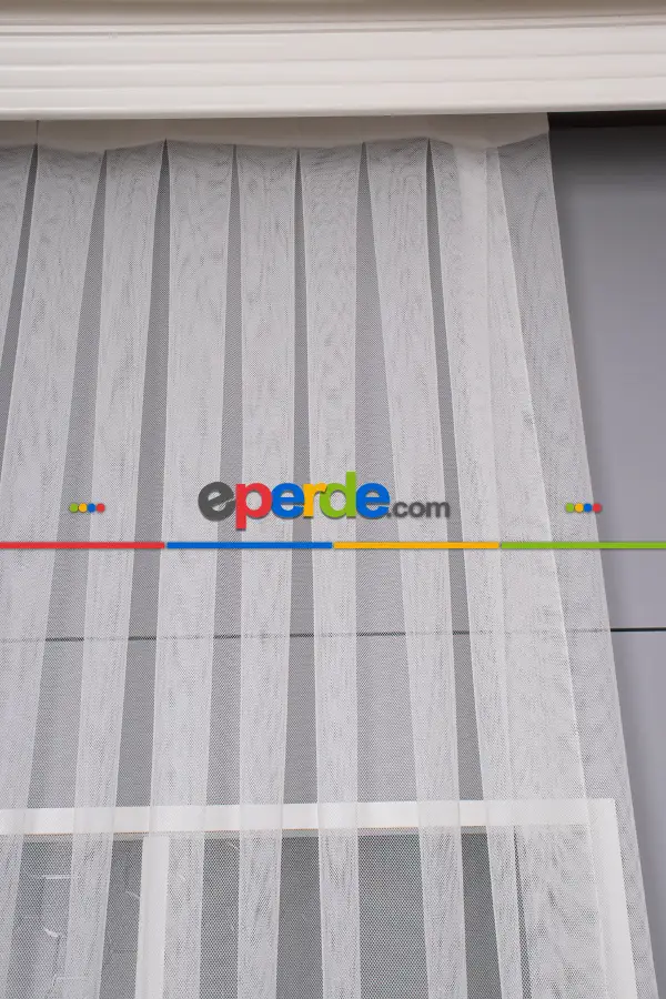 Ekru - Grek Düz Tül Perde