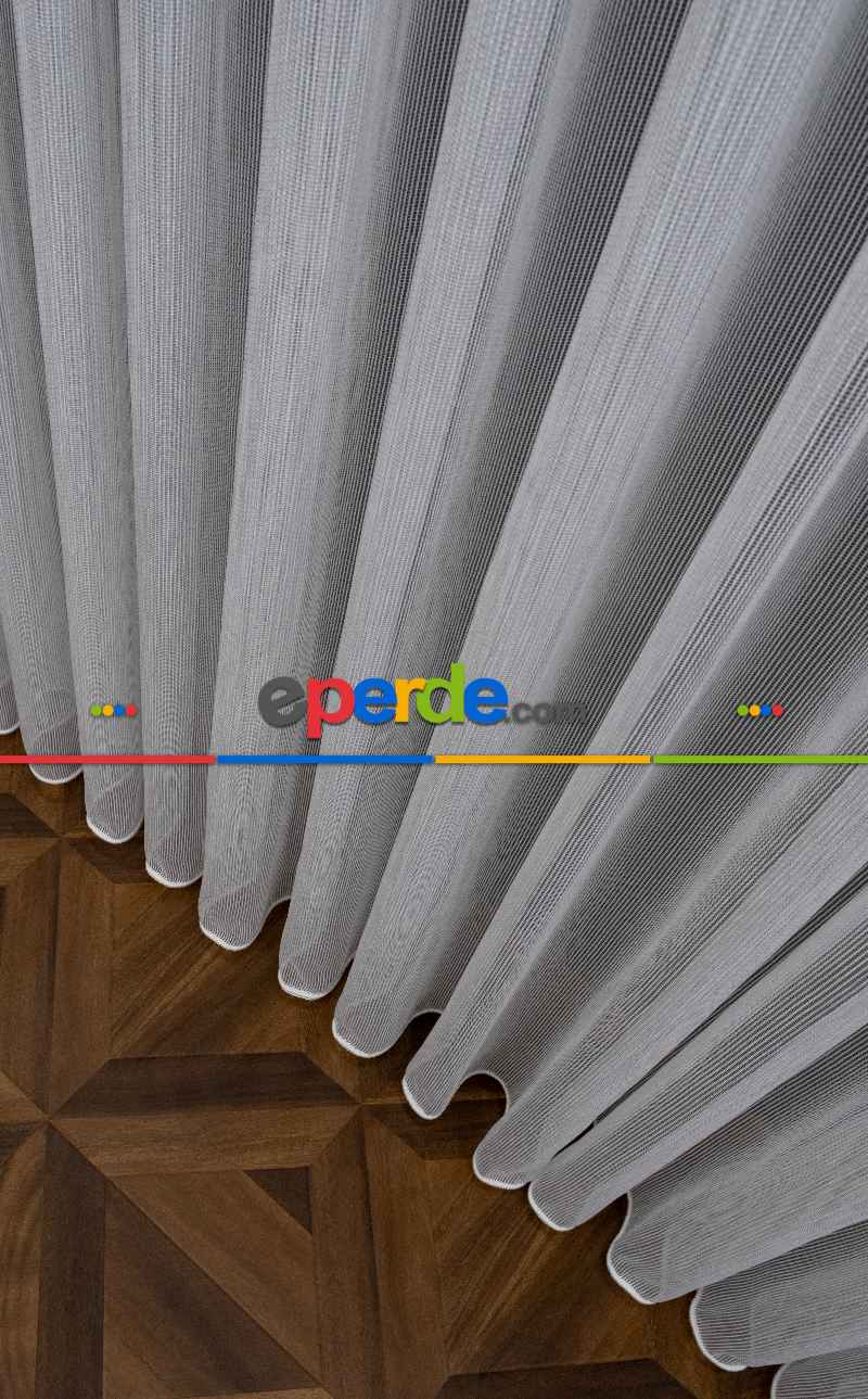 Salon Tül - Zincir Çelik Dökümlü Tül Perde - İtinalı Dikiş - Amerikan Pile - Kurşunlu Tül