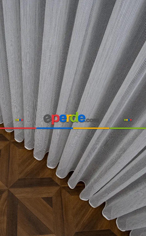 Salon Tül - Zincir Çelik Dökümlü Tül Perde - İtinalı Dikiş - Amerikan Pile - Kurşunlu Tül