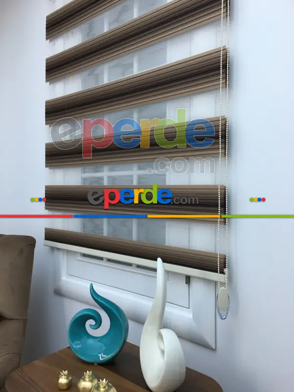 Salon Zebra - Ombre Bhn 005-08- Siyah-Kahve Açık