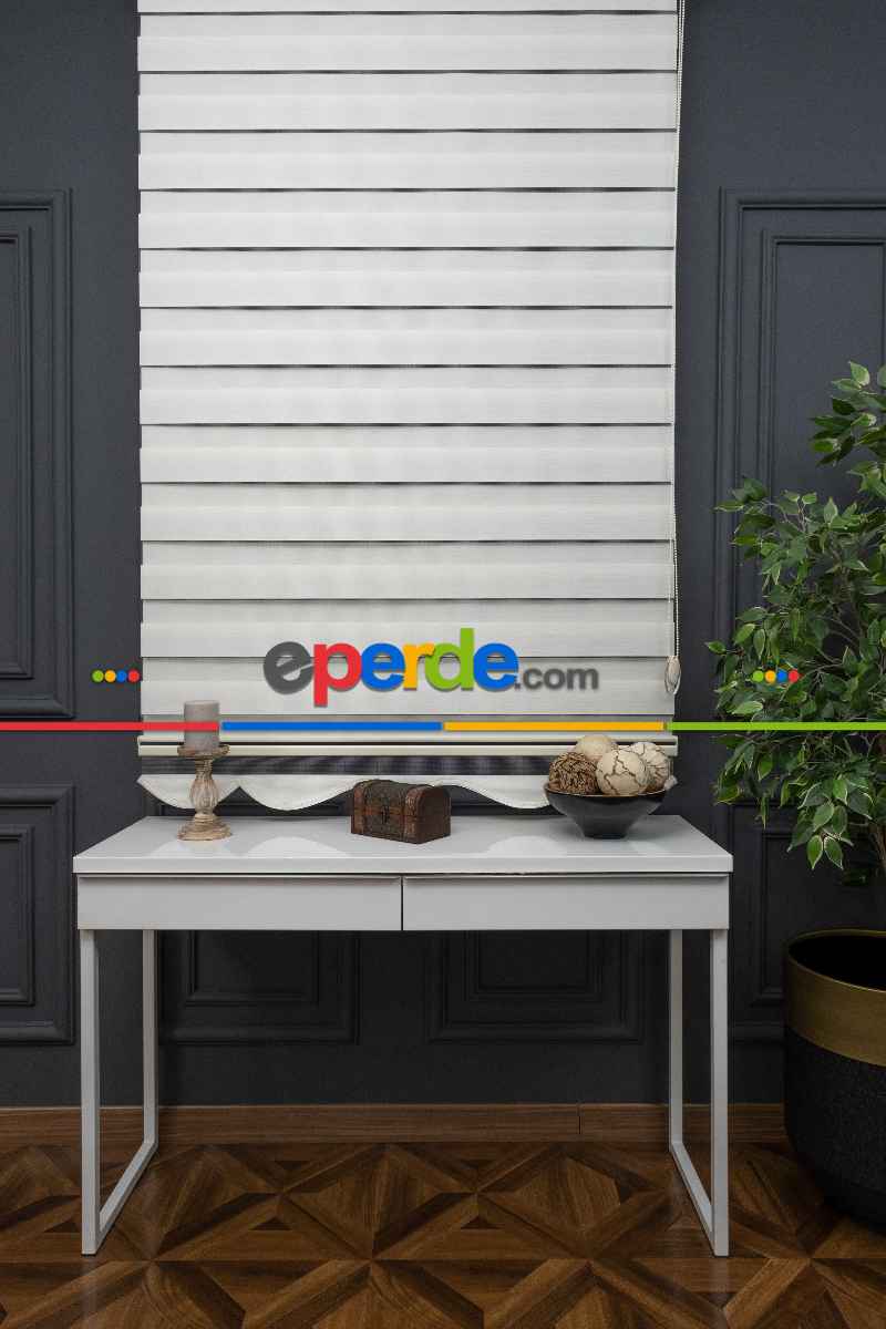 Krem Bambu Zebra Perde 90x200