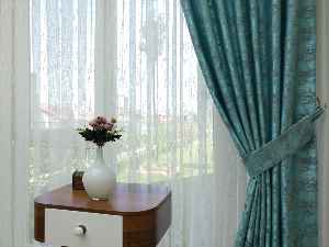 Patine Desenli Turkuaz - Katyonik Jakar Fon Perde- Turkuaz