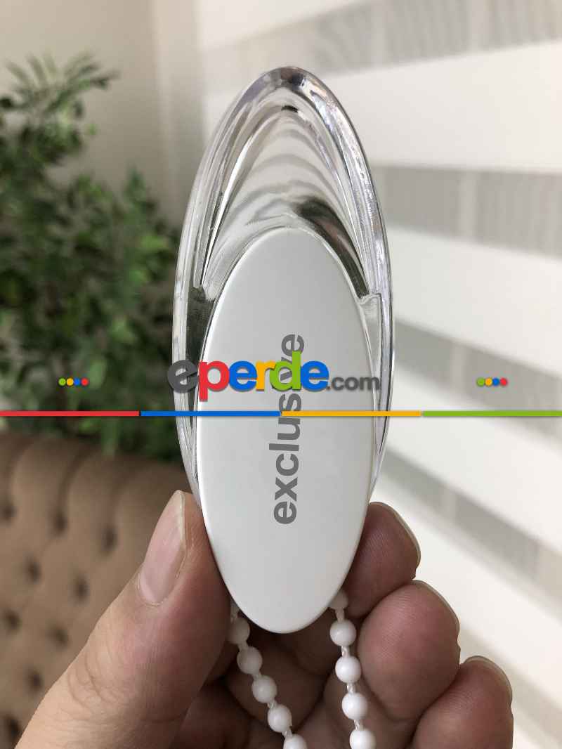 Yüksek Kalite Plise Zebra Perde - Ekru Renk- Ekru