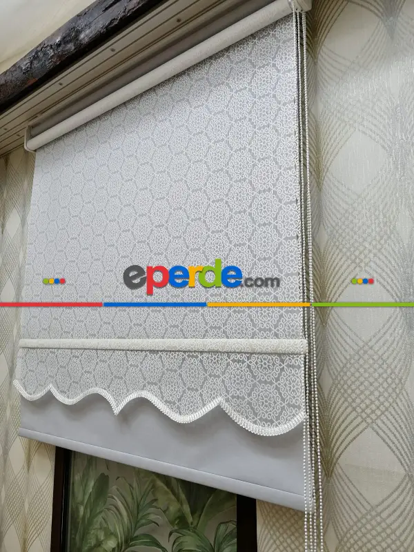 Çifli Sistem Tül Ve Stor Perde Bdz ( 806 )- Beyaz