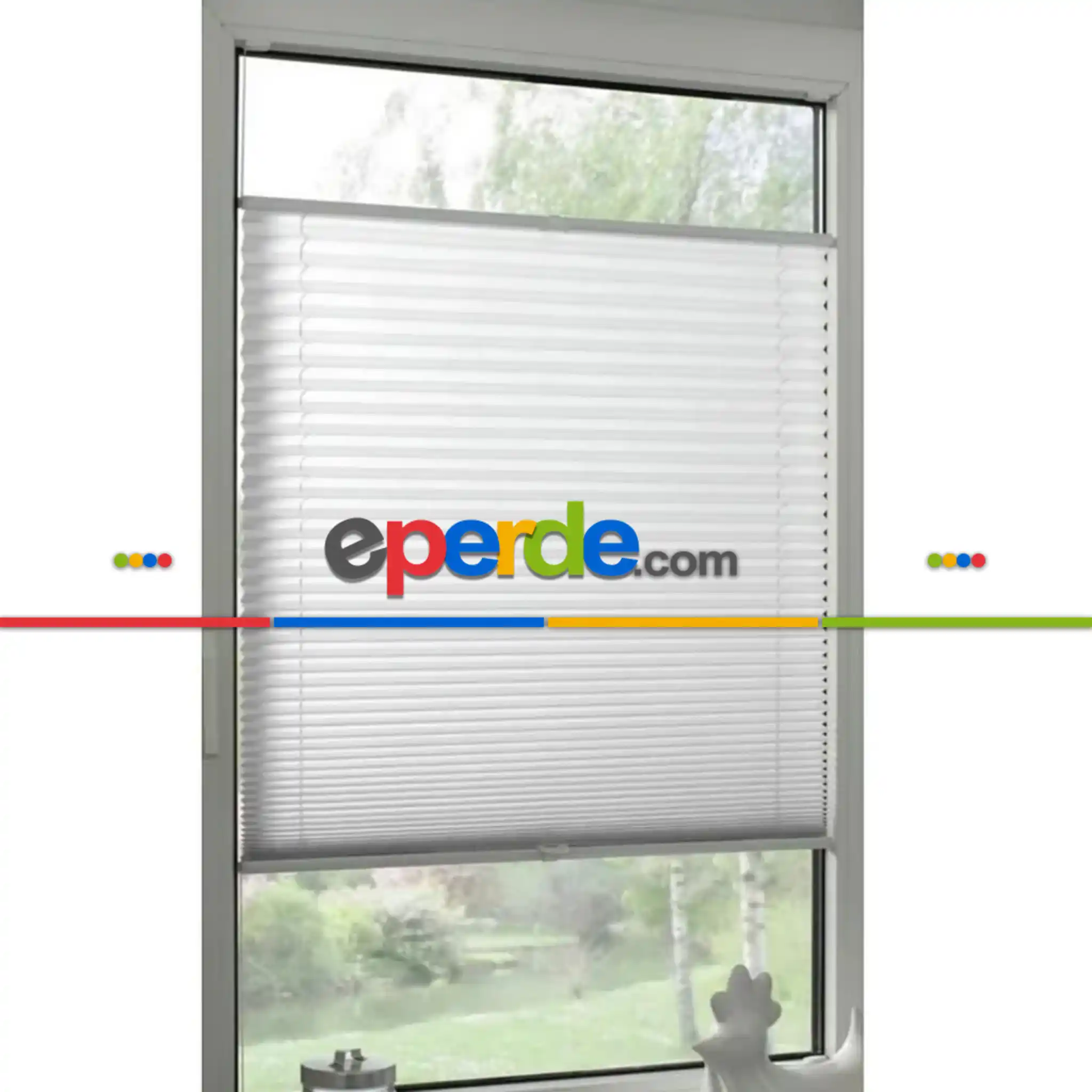 Plise Perde Beyaz - Cam Balkon Perdesi