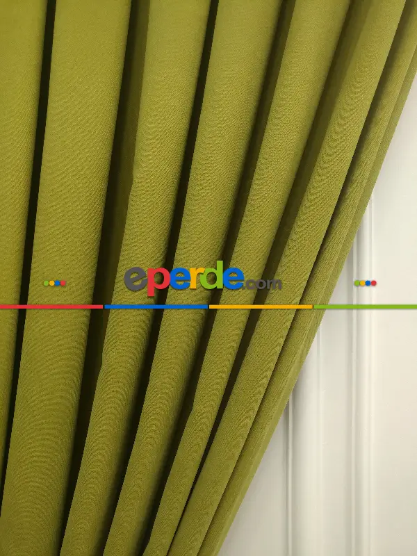 Arzenen Birinci Sınıf Kalite Kadife Dokulu Tek Kanat Fon Perde.- Fıstık Yeşili