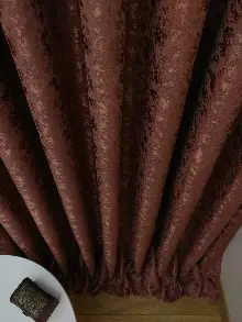 Kremit Rengi Duz Jakar Fon Perde (180)- Kiraz Ahşap