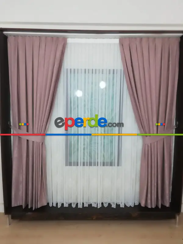 Soft Gül Kurusu Fon Perde- Gül Kurusu