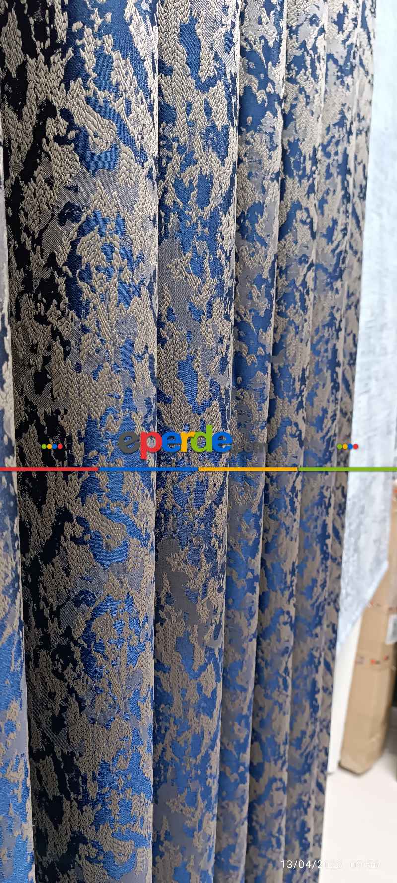 Yatak Odası - 2023 Elit Modern Desenli Fosforlu İplik Dokuma Fon Perde - 2