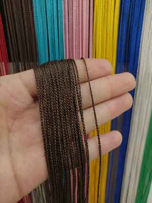 Kahve Rengi İp Perde İnce Zincir Serisi- Kahve