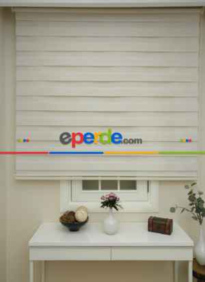 Zebra Perde -bambu Düz Zebra Perde- Ekru